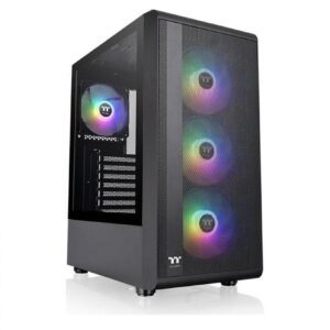GABINETE THERMALTAKE S200 PLUS TG ARGB BLACK TEMPERED GLASS